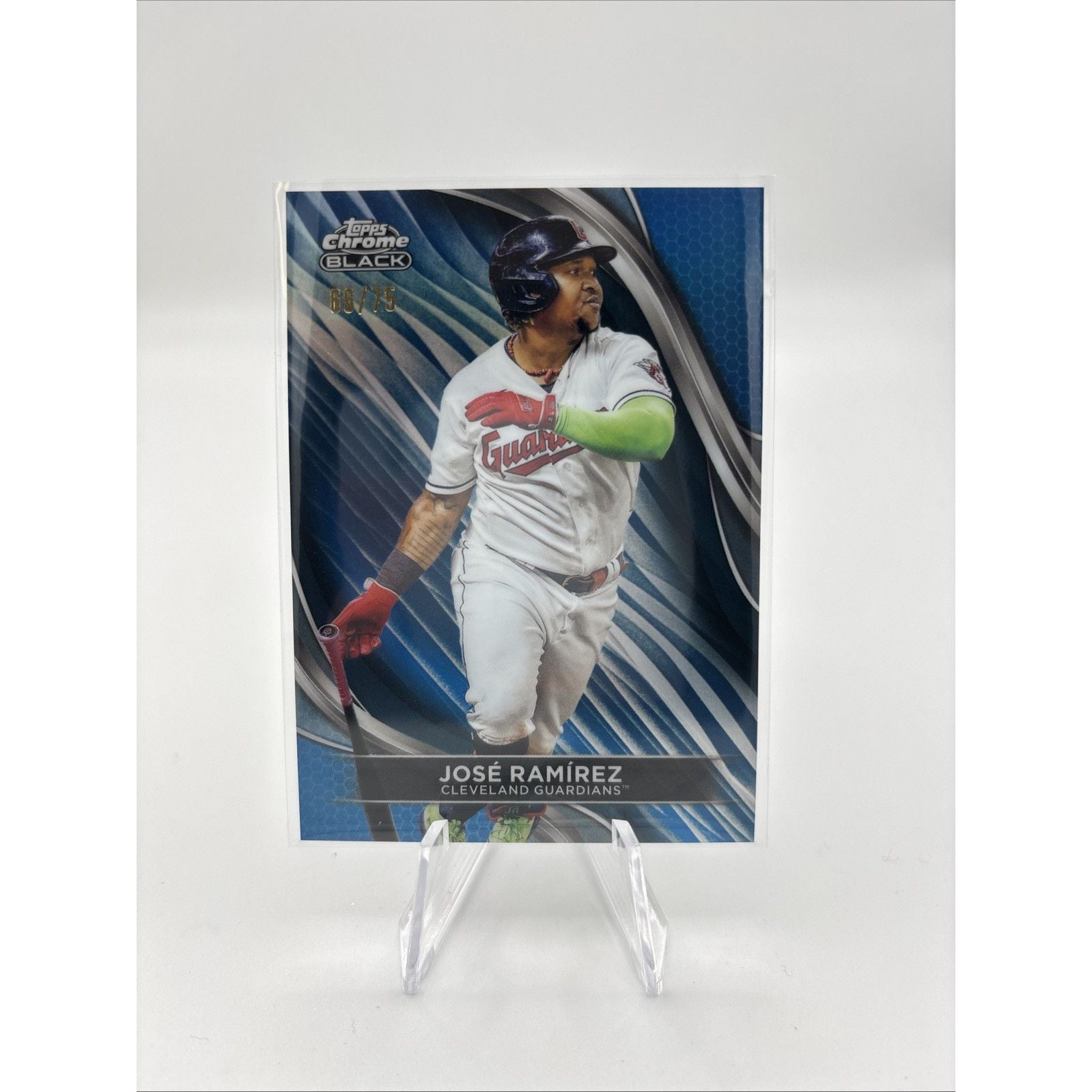 2025 Topps Chrome Black - Jose Ramirez #133 Purple Mini-Diamond Refractor /75