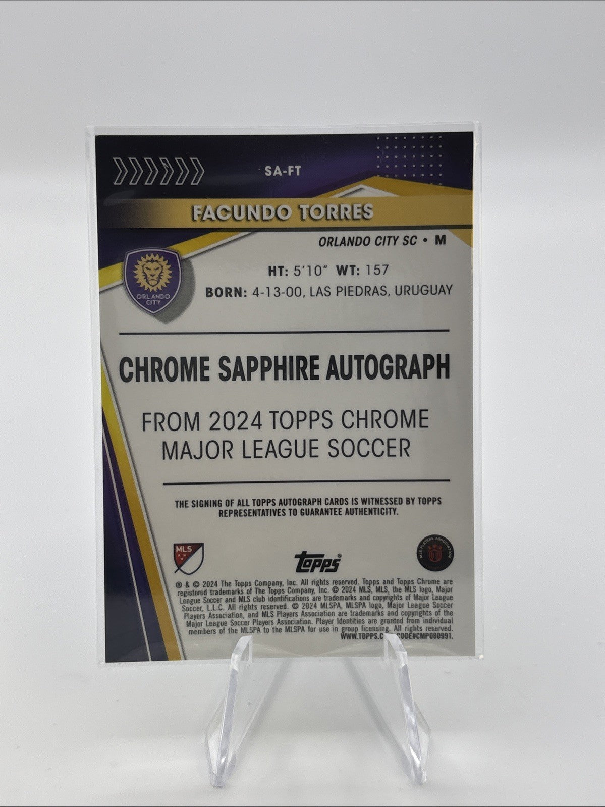 2024 Topps Chrome Sapphire MLS - Facundo Torres Auto /20 