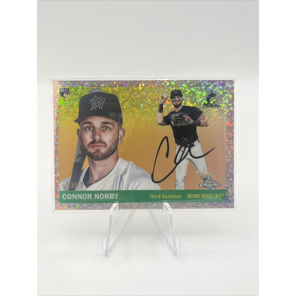 2025 Topps Chrome Platinum Connor Norby Rose Gold Mini Diamond Refractor /75