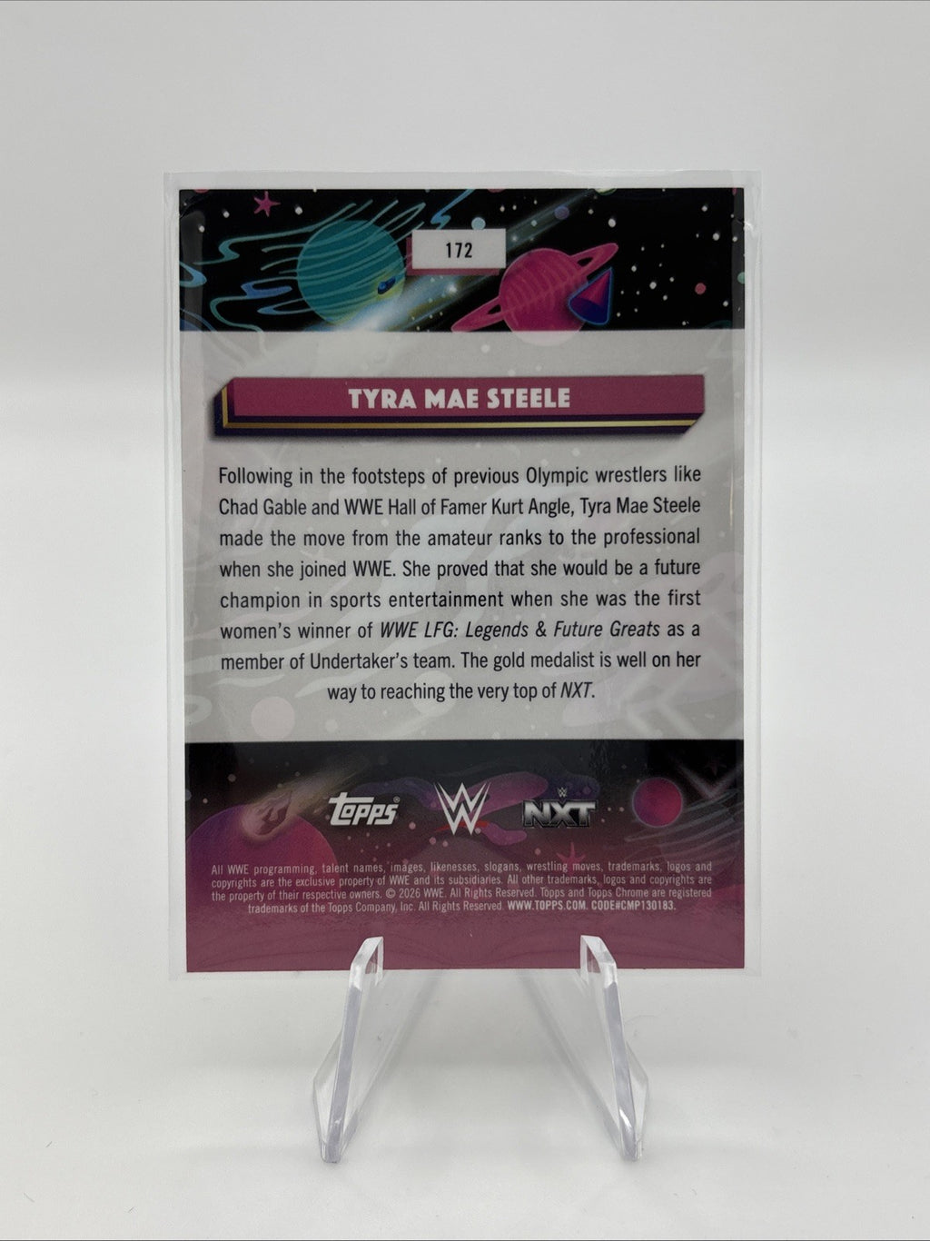 2026 Topps Chrome Cosmic Wwe - Tyra Mae Steele Orange Lava Refractor /25 (RC)