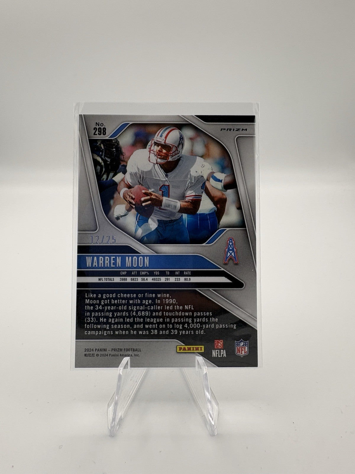 WARREN MOON 2024 PANINI PRIZM FOOTBALL NAVY CAMO OILERS /25 