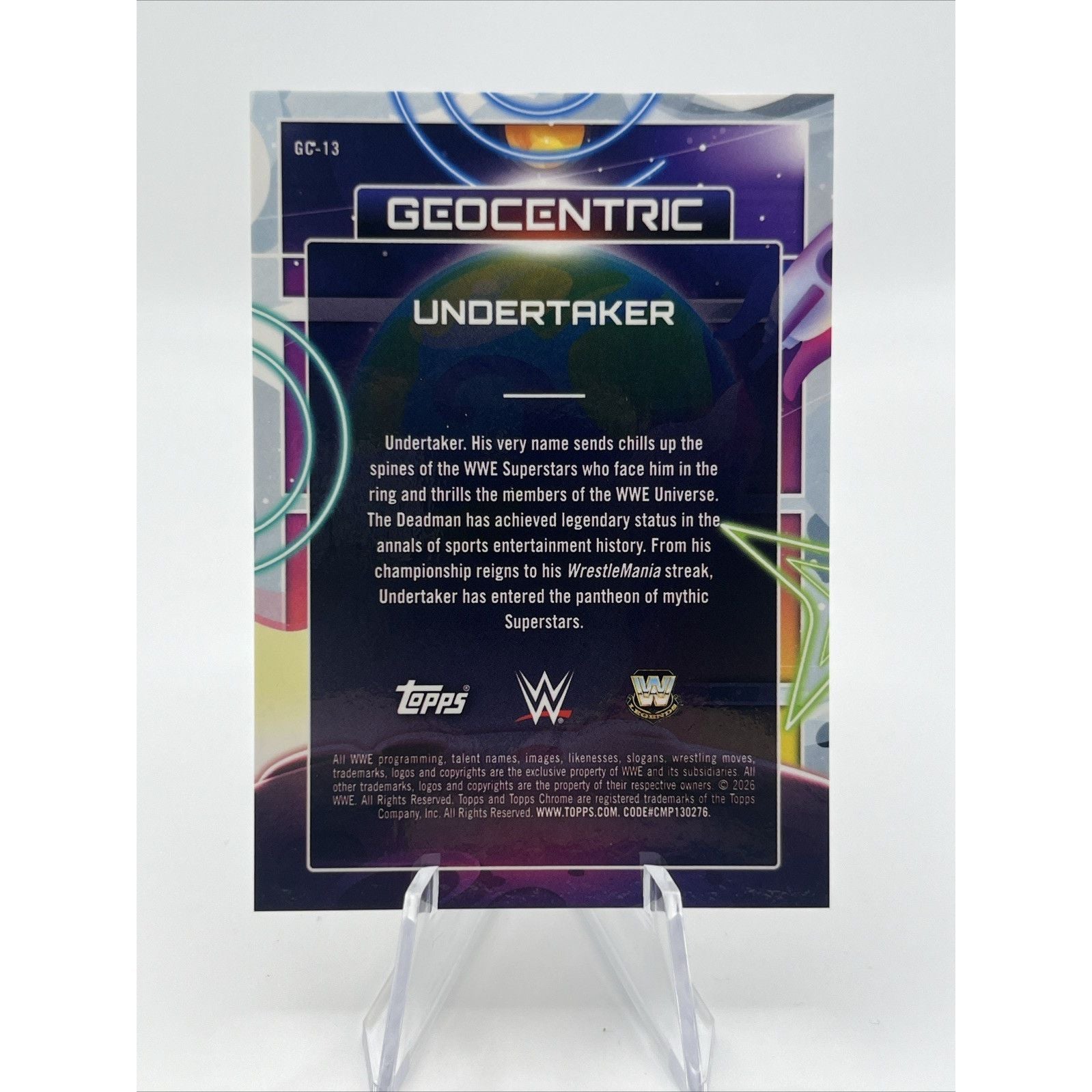 2026 WWE Topps Cosmic Chrome Geocentric Case Hit Undertaker