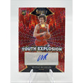 2024-25 Panini Select Matas Buzelis Rookie Auto /99 Youth Explosion Red Prizm