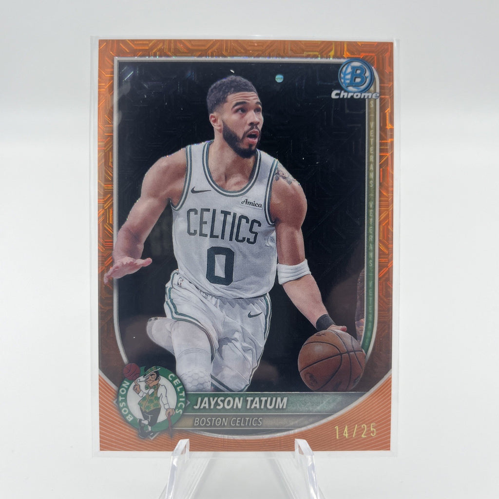 2025-26 Bowman Jayson Tatum Chrome Orange Mojo Refractor #/25 Celtics