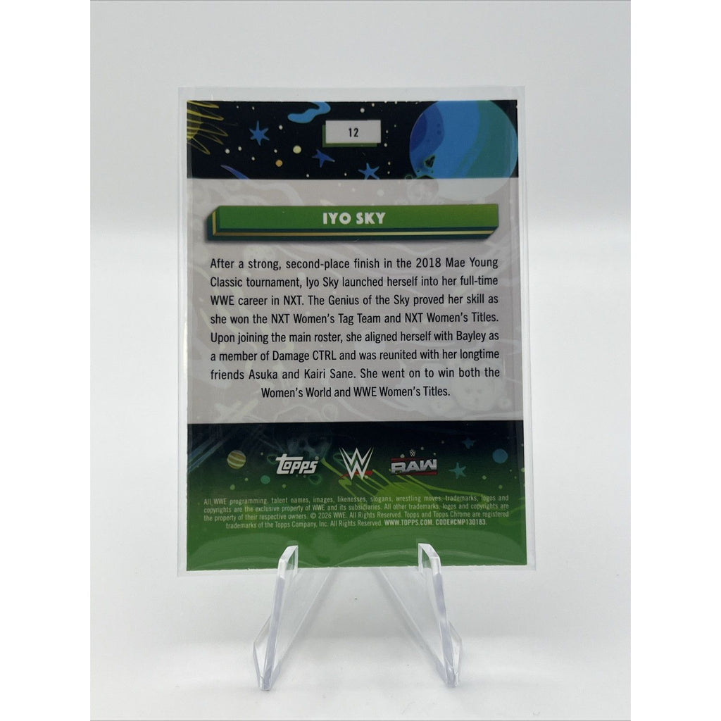 2026 WWE Topps Chrome Cosmic Purple Nebula IYO SKY #/150 SP