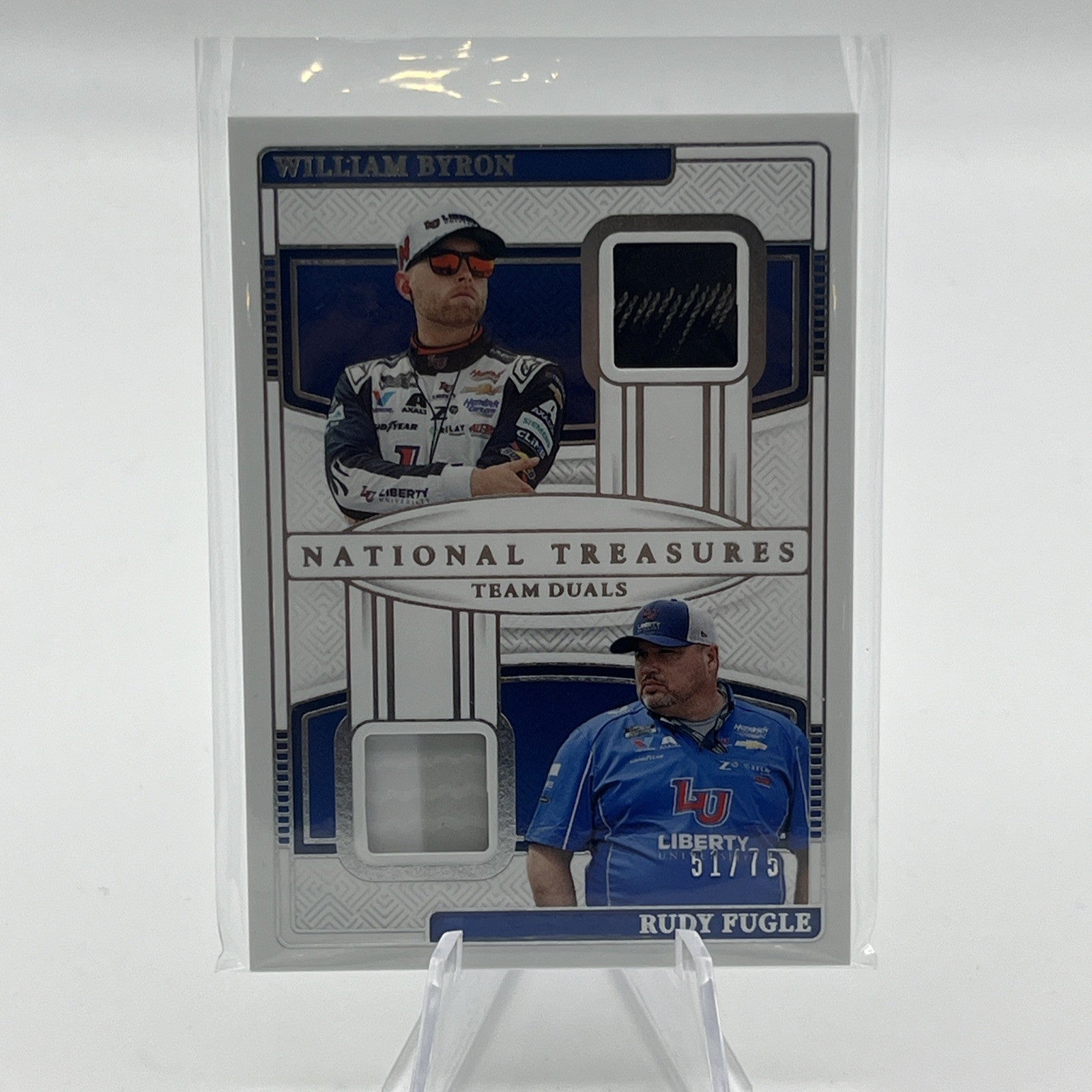 2025 Panini National Treasures #TD-BF William Byron/Rudy Fugle Team Duals #/75
