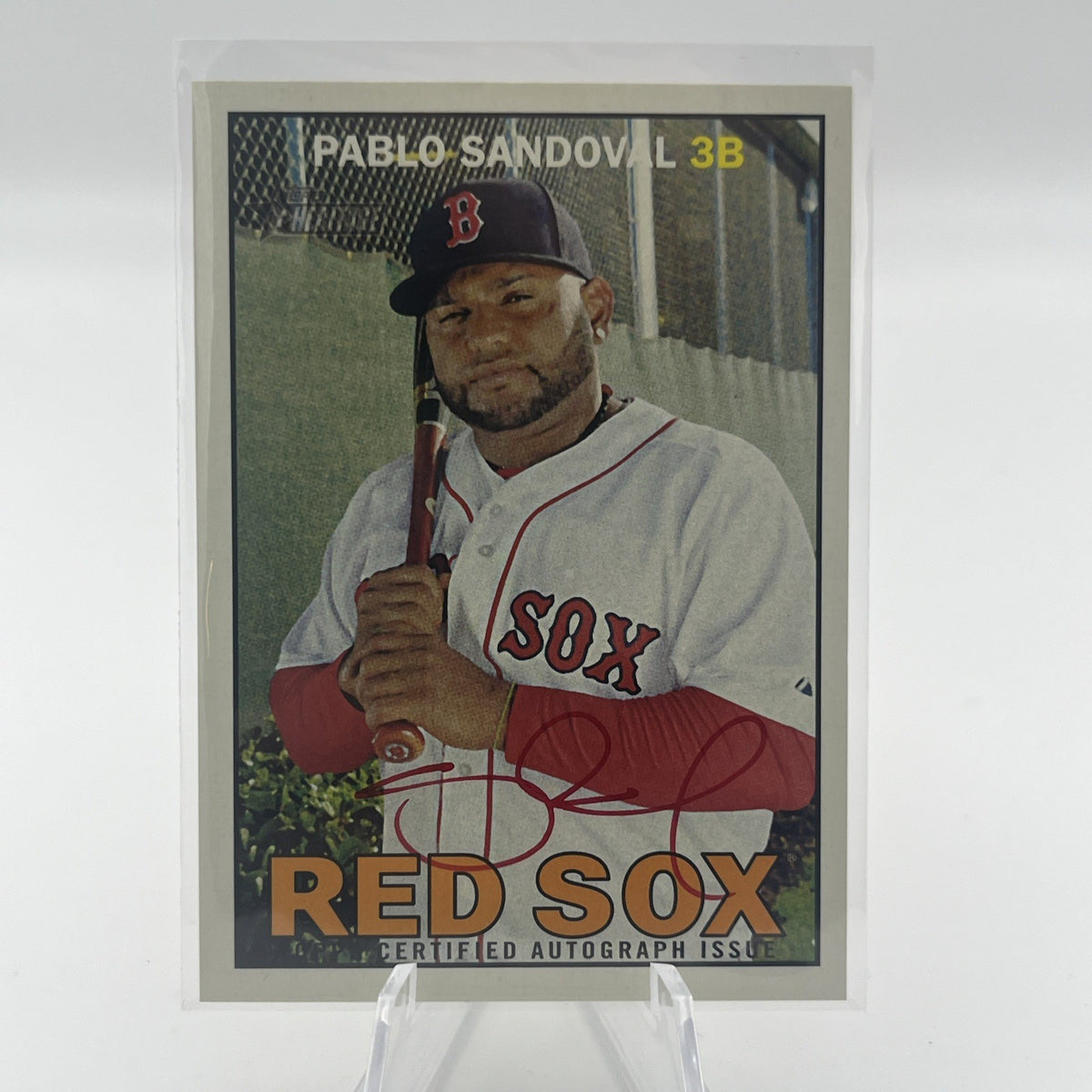 2016 Topps Heritage - Pablo Sandoval Red Ink Auto Boston Red Sox