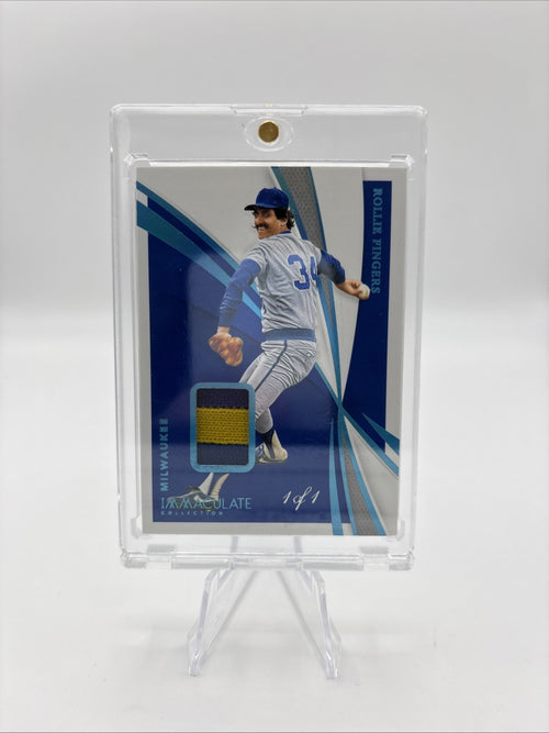 2021 panini immaculate Rollie Fingers Platinum 1/1 Relic 
