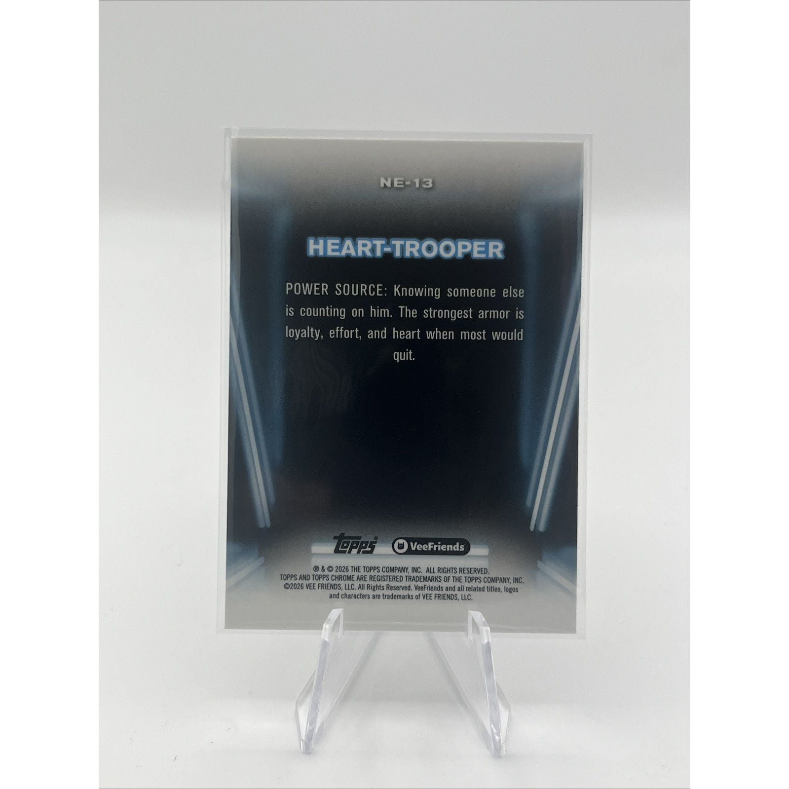 Topps Chrome VeeFriends 2026 Neon Lights Heart Trooper Insert #NE-13 