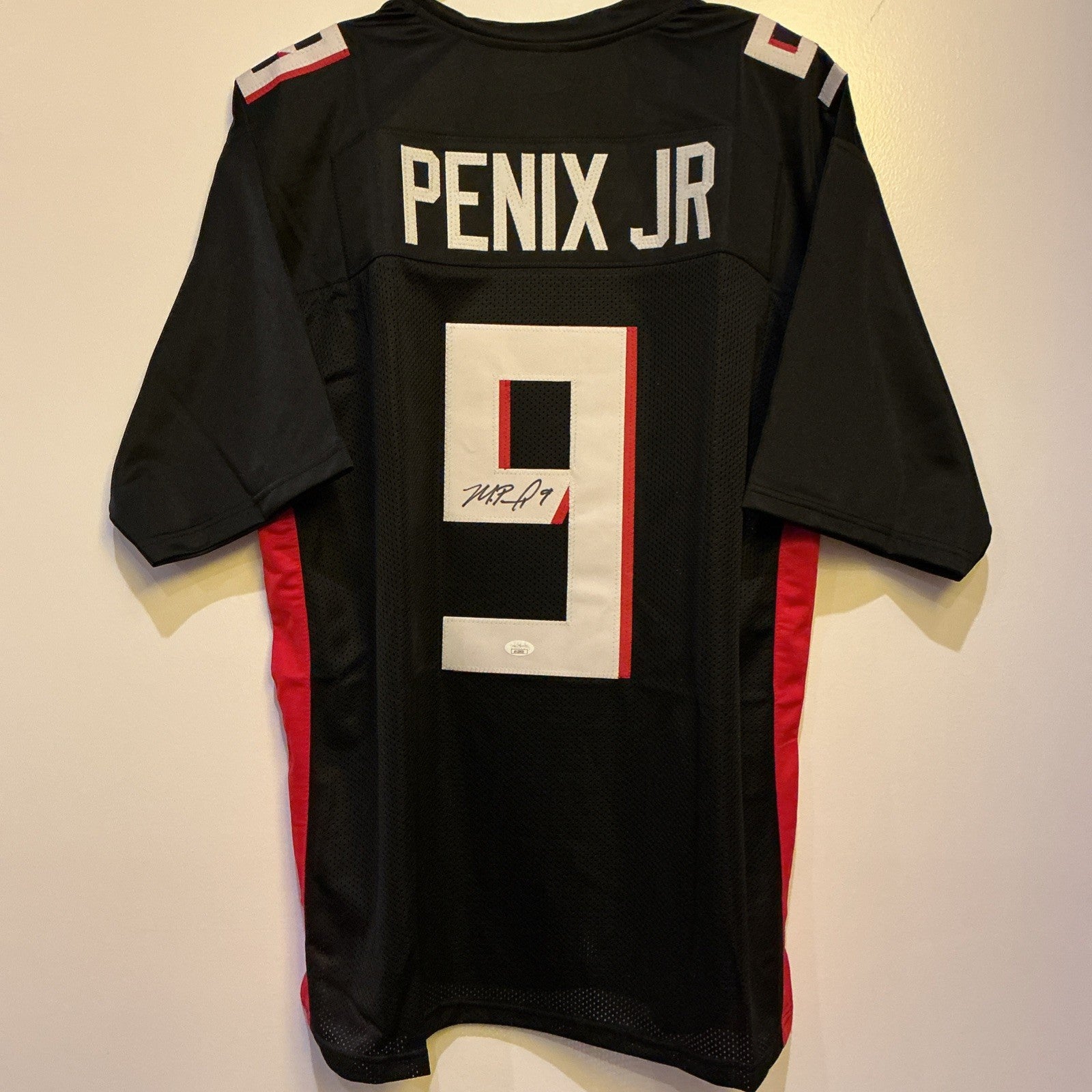 MICHAEL PENIX JR Signed Auto Atlanta Falcons #9 Jersey Black JSA Certified