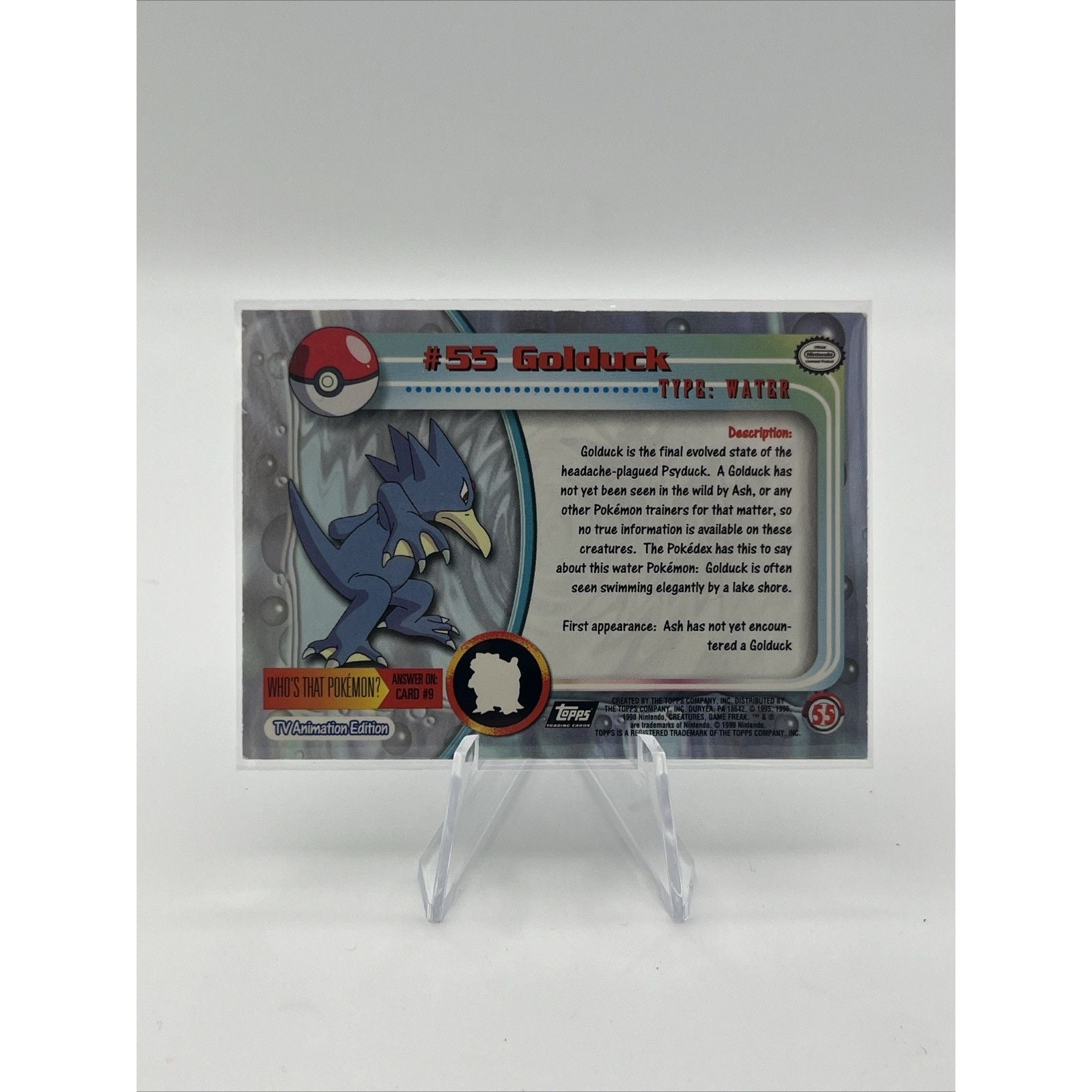 Pokemon Topps TV Animation Series One Chrome Golduck #55 - Foil MP (RARE)