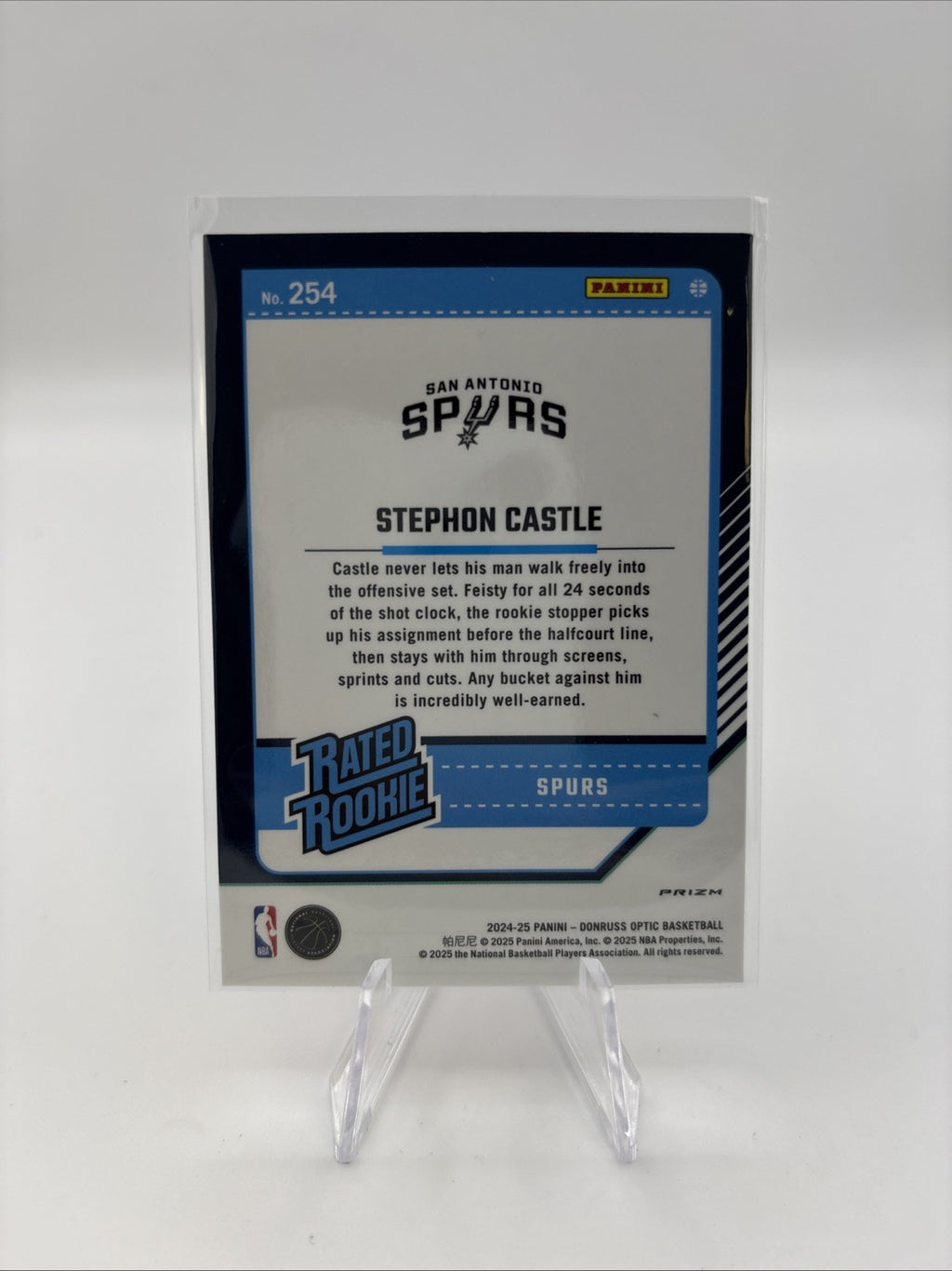 2024-25 Panini Donruss Optic - Rated Rookie Stephon Castle #254 Pink Hyper Prizm