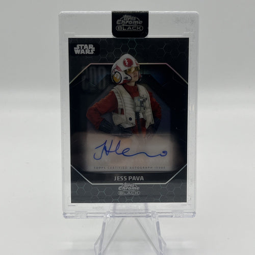 2024 Topps Chrome STAR WARS BLACK JESSICA HENWICK AUTOGRAPH JESS PAVA ALS-JH
