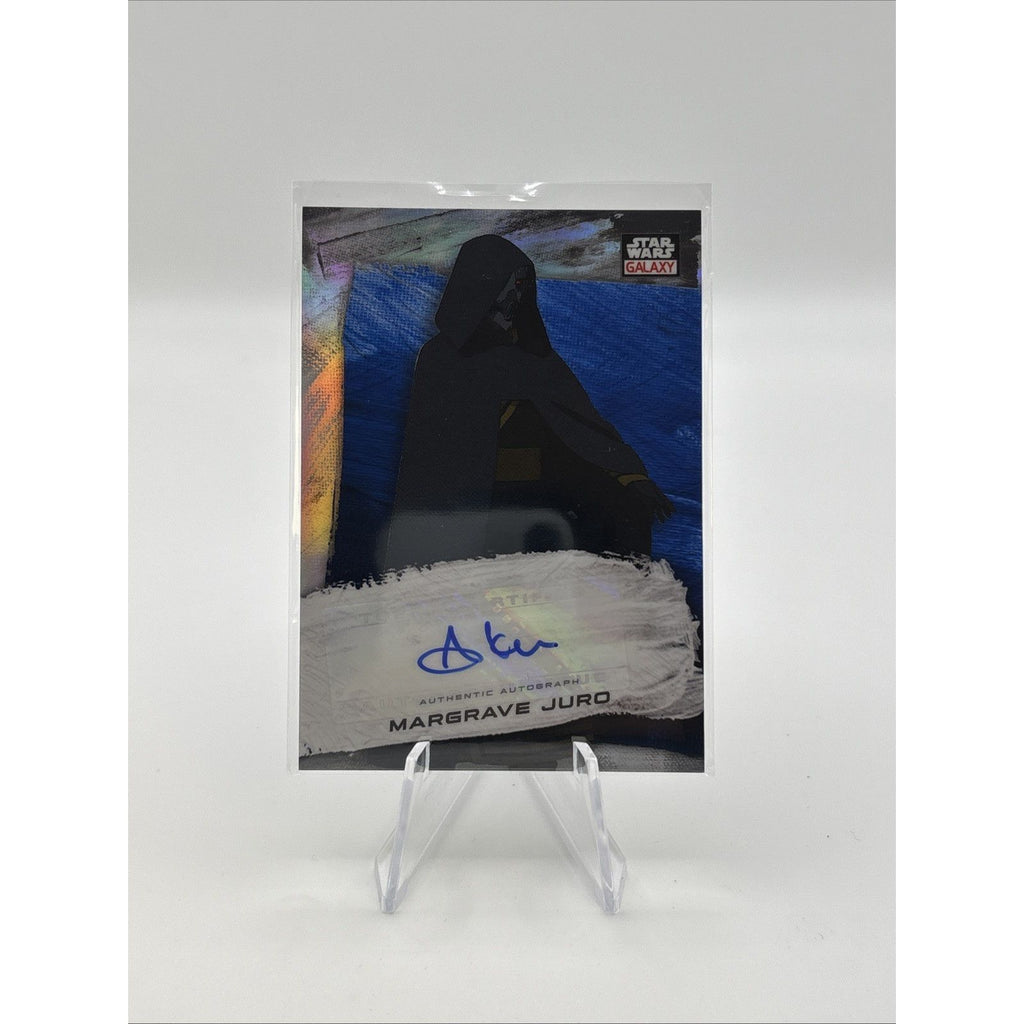 2022 Topps Star Wars Galaxy Chrome Margrave Juro Blue Auto /150 Andrew Kishino