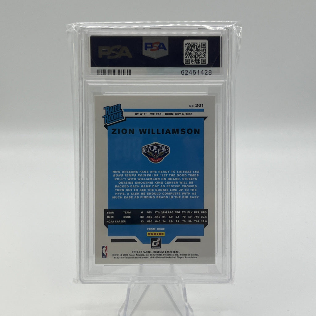 2019 Panini Donruss Zion Williamson PSA 9
