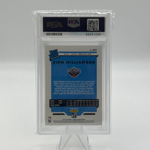 2019 Panini Donruss Zion Williamson PSA 9