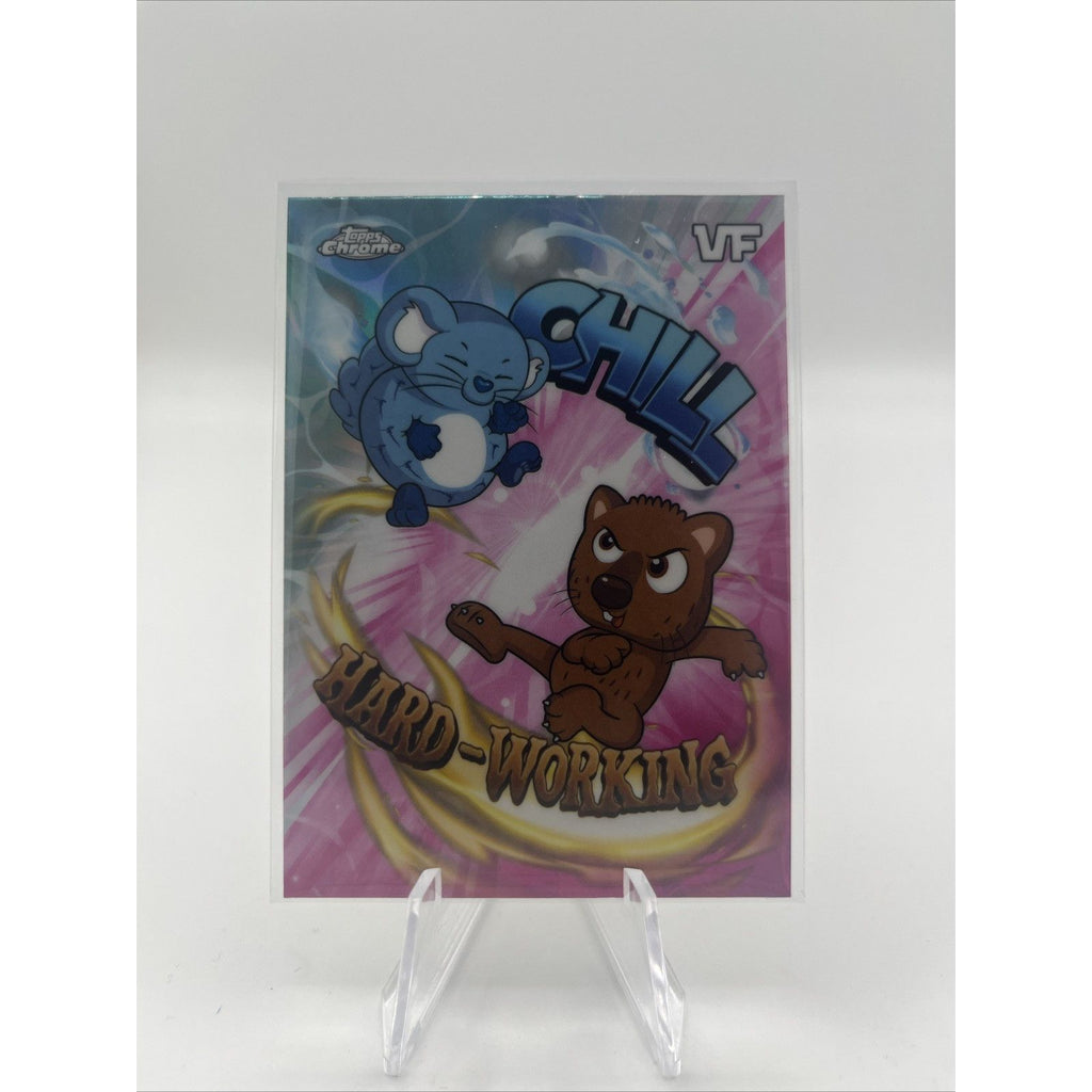 Chill Chinchilla Wombat 2026 Topps Chrome VeeFriends #BB-2 Balance Battles
