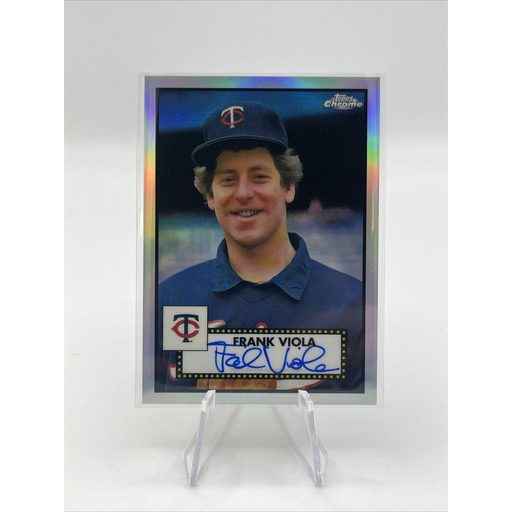 2021 Topps Chrome Platinum Anniversary Refractor Auto Frank Viola #PA-FV /199 SP