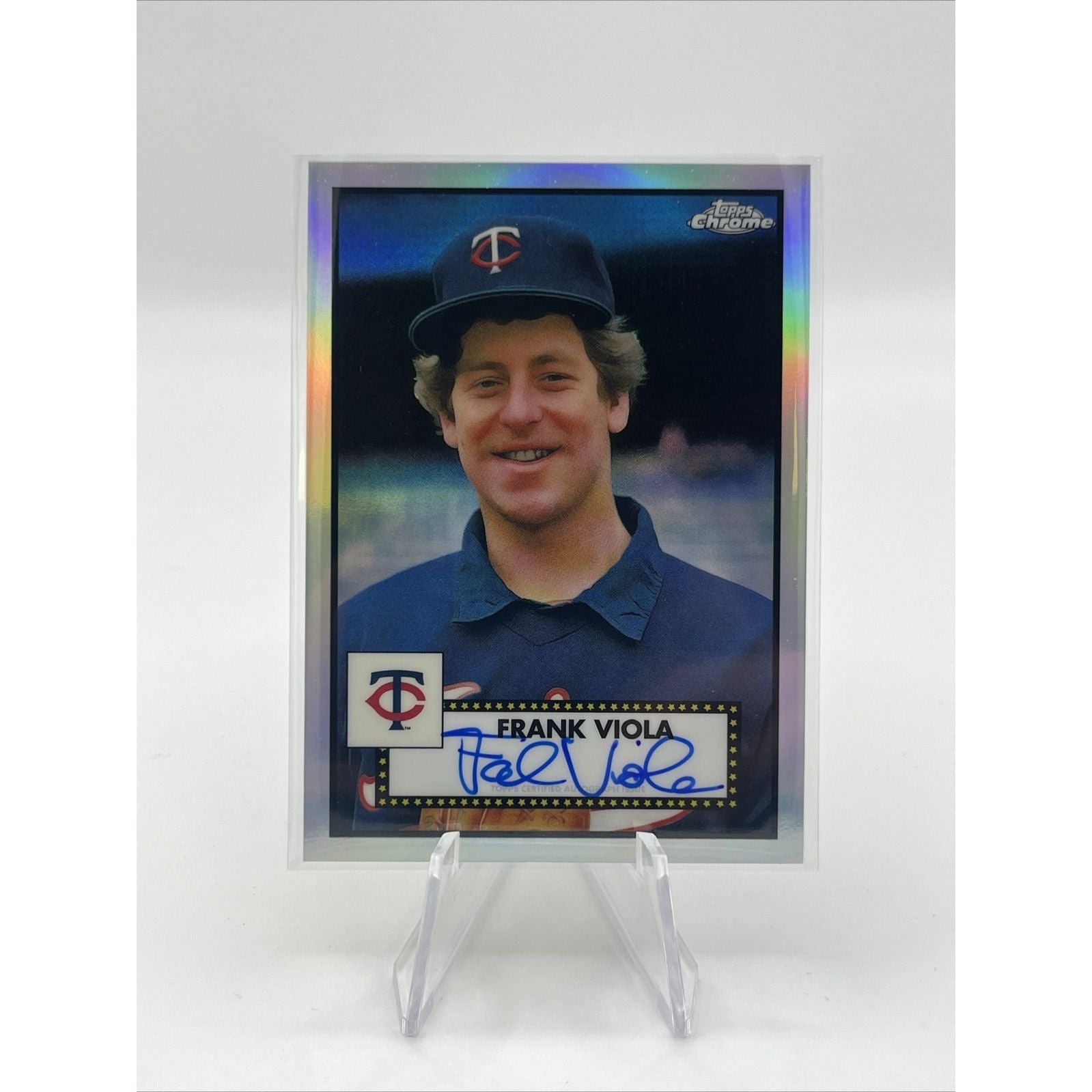 2021 Topps Chrome Platinum Anniversary Refractor Auto Frank Viola #PA-FV /199 SP