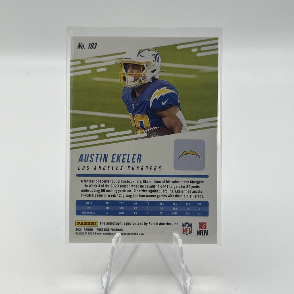 2022 Panini Prestige Austin Ekeler Red Foil Auto