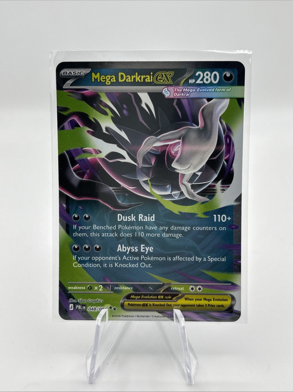 Mega Darkrai ex 048/084 Double Rare Pokemon Pitch Black English (NOT PRE-ORDER)