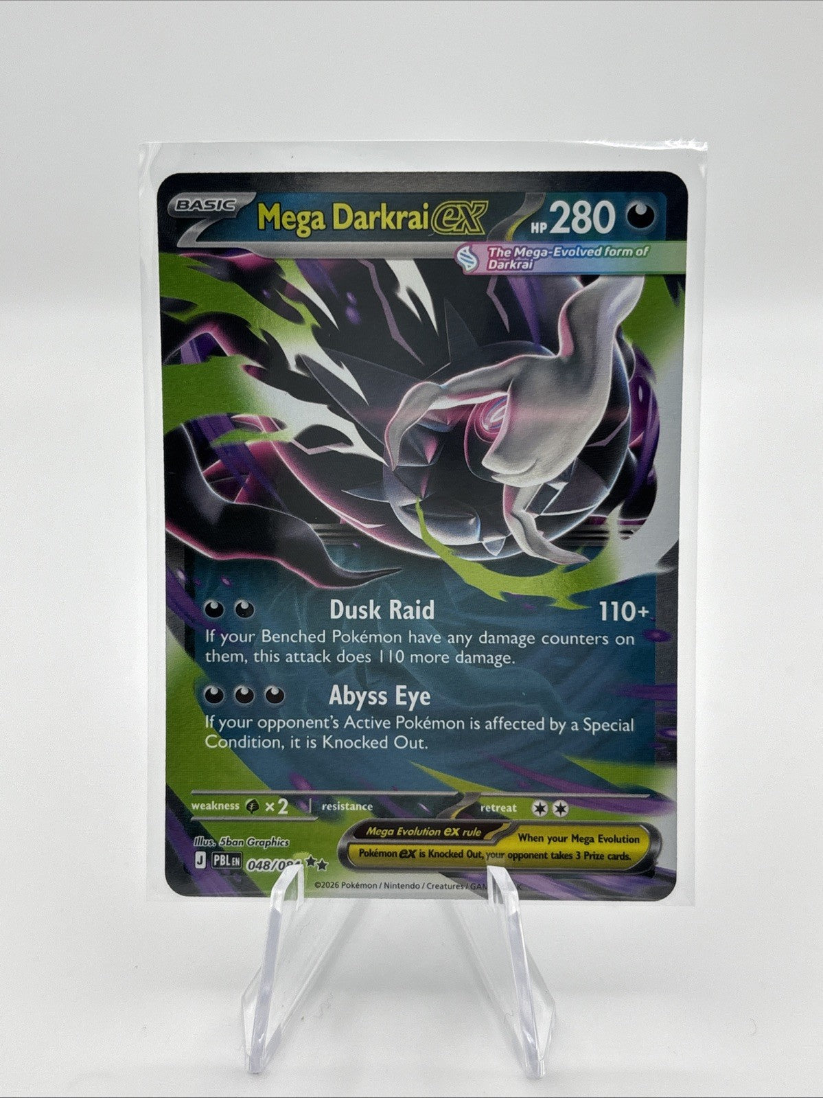 Mega Darkrai ex 048/084 Double Rare Pokemon Pitch Black English (NOT PRE-ORDER)