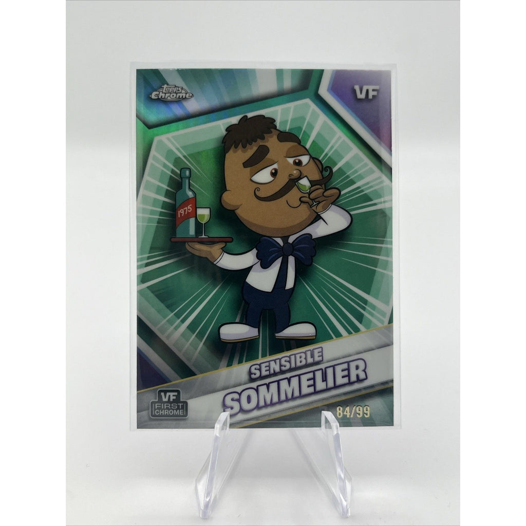 2026 Topps Chrome VeeFriends #152 Sensible Sommelier Blue Refractor #/150