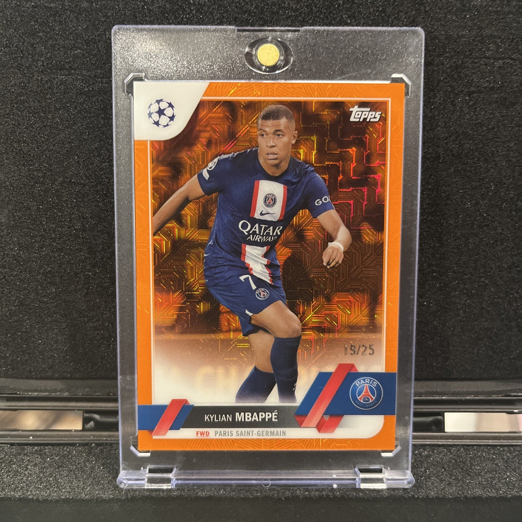 2022-23 Topps UEFA Club - Kylian Mbappe #100 Orange Mojo /25 Japan SSP
