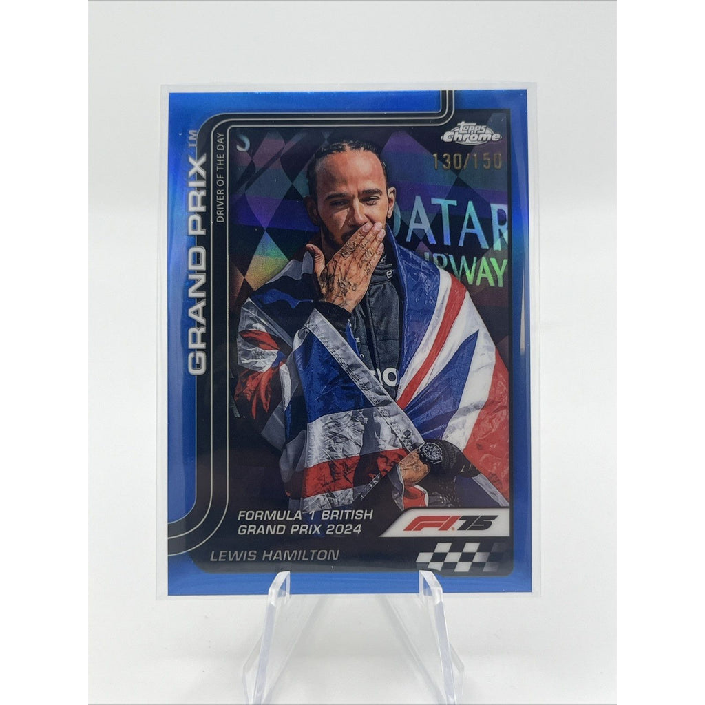 2025 Topps Chrome Formula 1 F1 Lewis Hamilton #133 Blue Refractor #/150