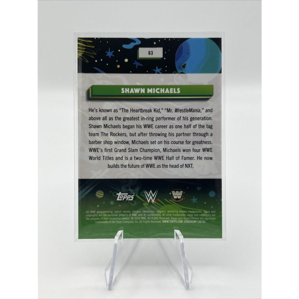 2026 TOPPS COSMIC CHROME WWE BLUE MOON REFRACTOR /99 SHAWN MICHAELS