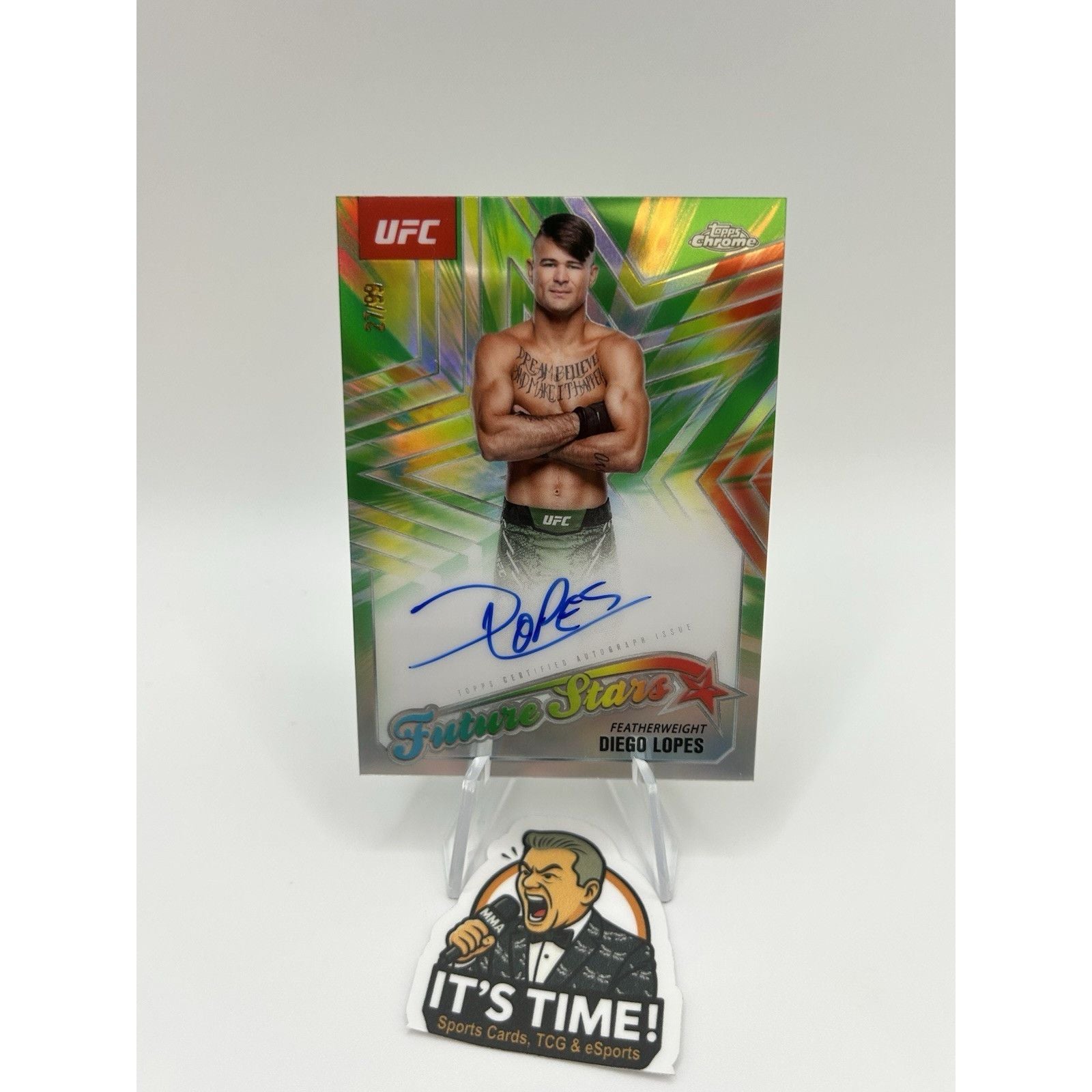 2025 Topps Chrome UFC Diego Lopes Future Stars Auto 27/99
