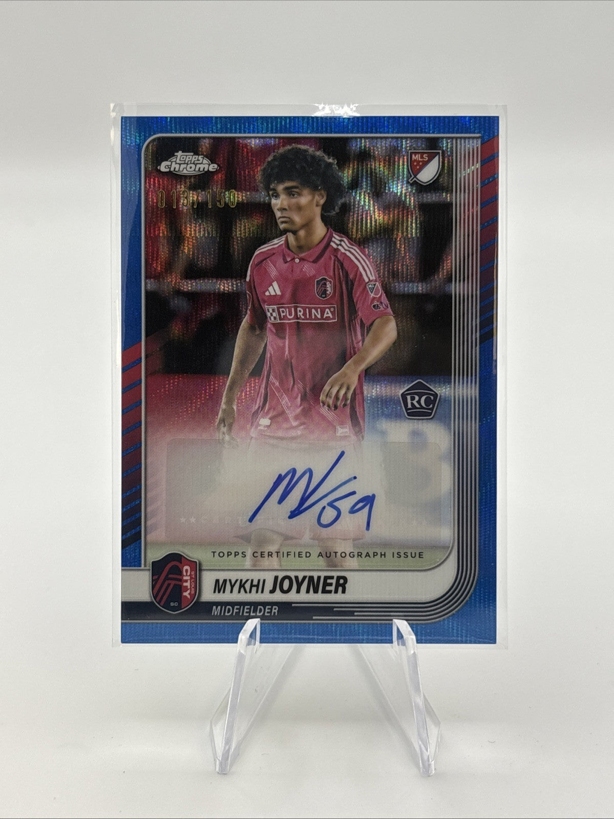 2025 Topps Chrome Mls - Autographs MyKhi Joyner #CA-MJ Blue Wave Refractor /150