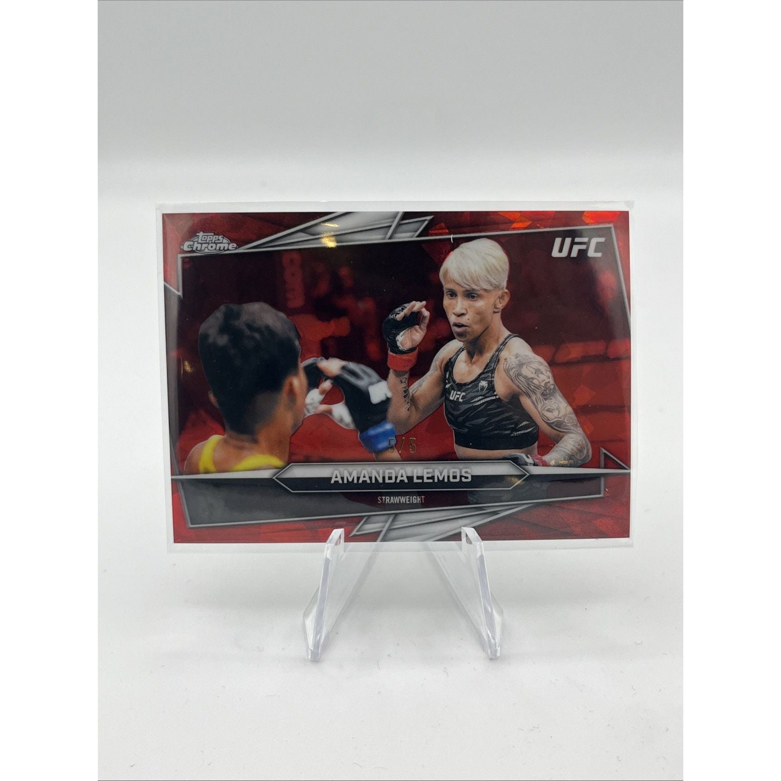 UFC 2026 Topps Chrome UFC Sapphire Amanda Lemos #112 Red Refractor #/5