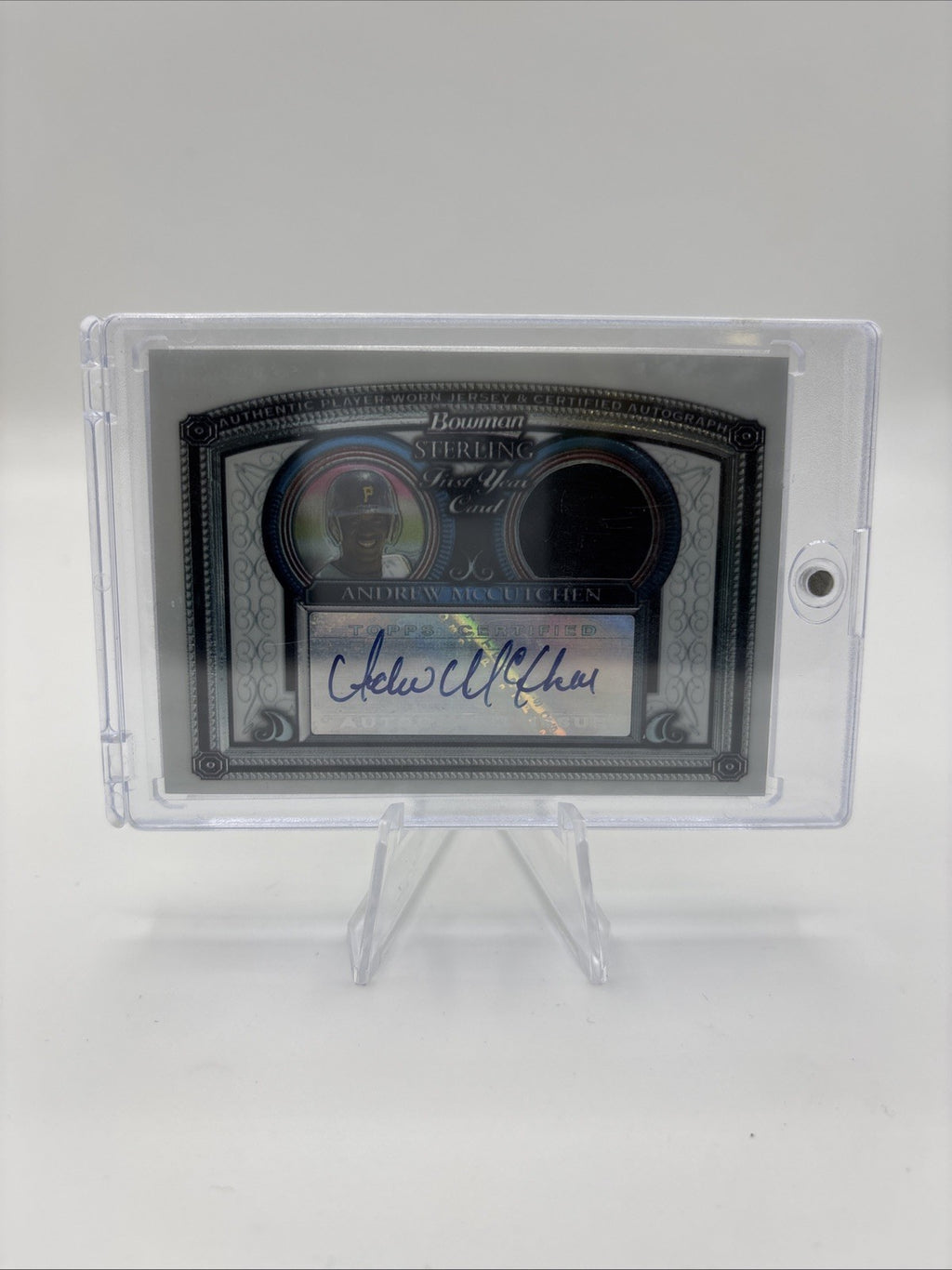 2005 Bowman Sterling - Andrew McCutchen #BS-AM Auto/Jersey (AU, MEM, RC)