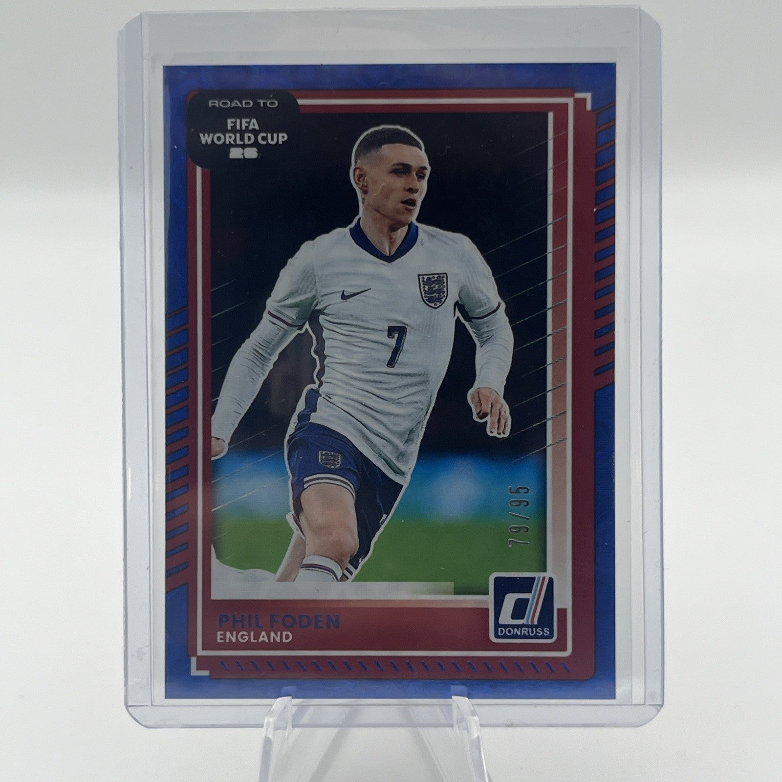 2025-26 Panini Donruss Road to FIFA World Cup Phil Foden Blue Swirl #/95 England