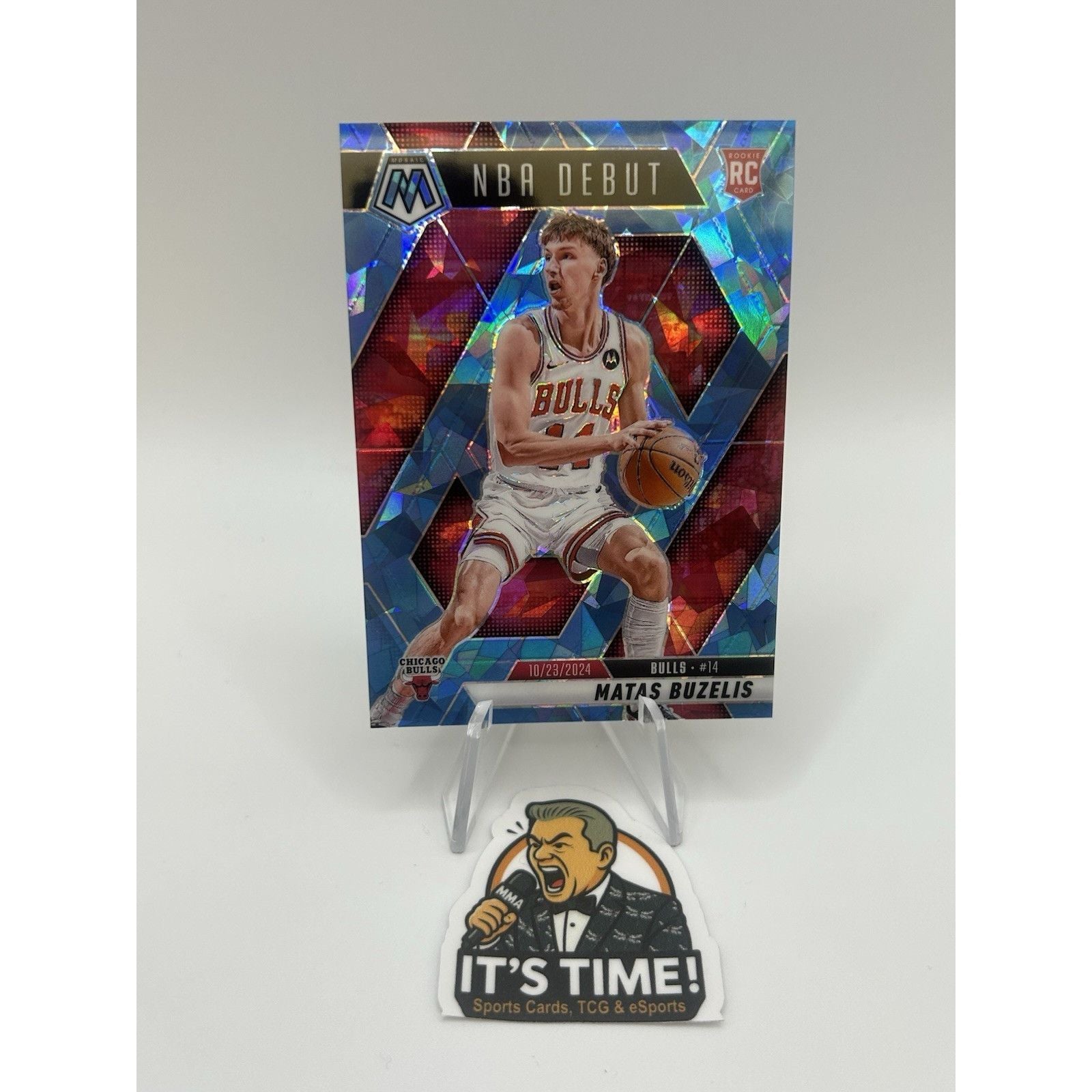 2024-25 Panini Mosaic Matas Buzelis #257 Cracked Ice NBA Debut RC /125