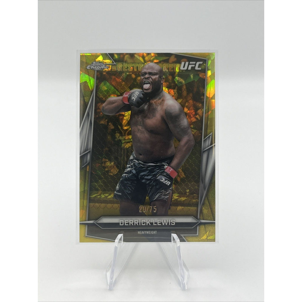 2026 TOPPS Chrome UFC Derrick Lewis Yellow Sapphire Refractor /75