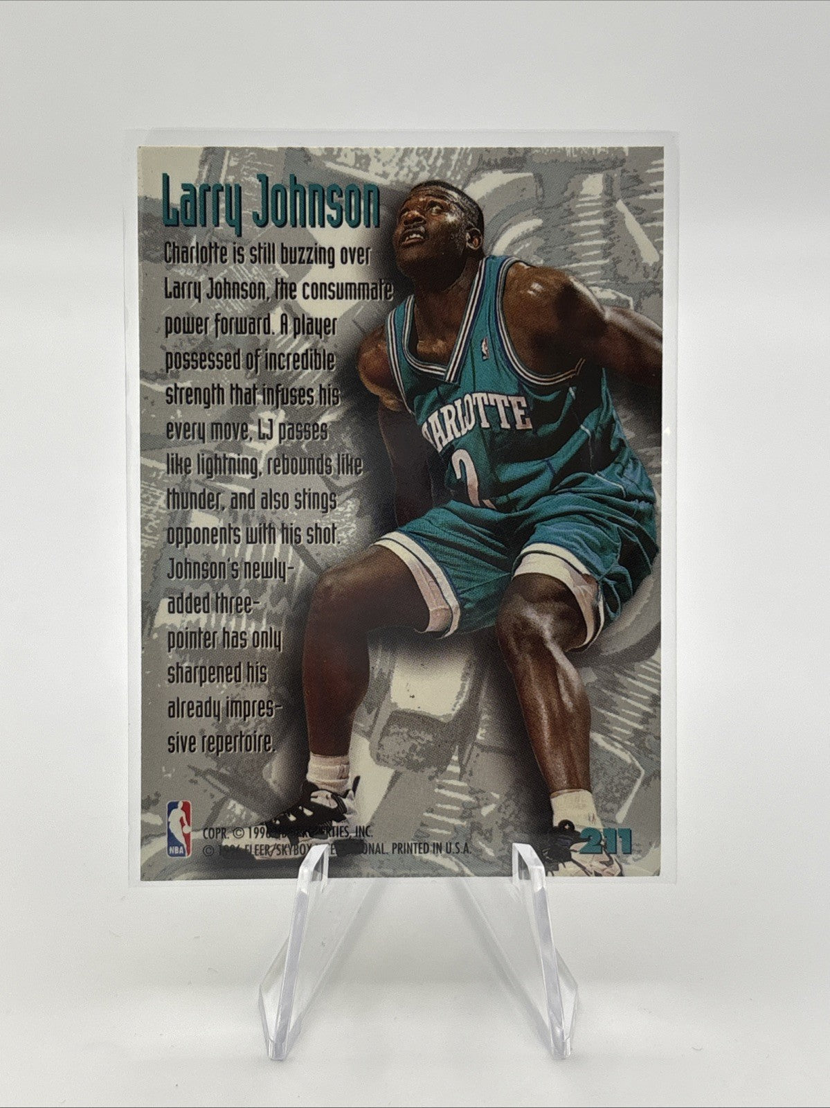 1995-96 Fleer Metal - Nuts & Bolts Larry Johnson #211