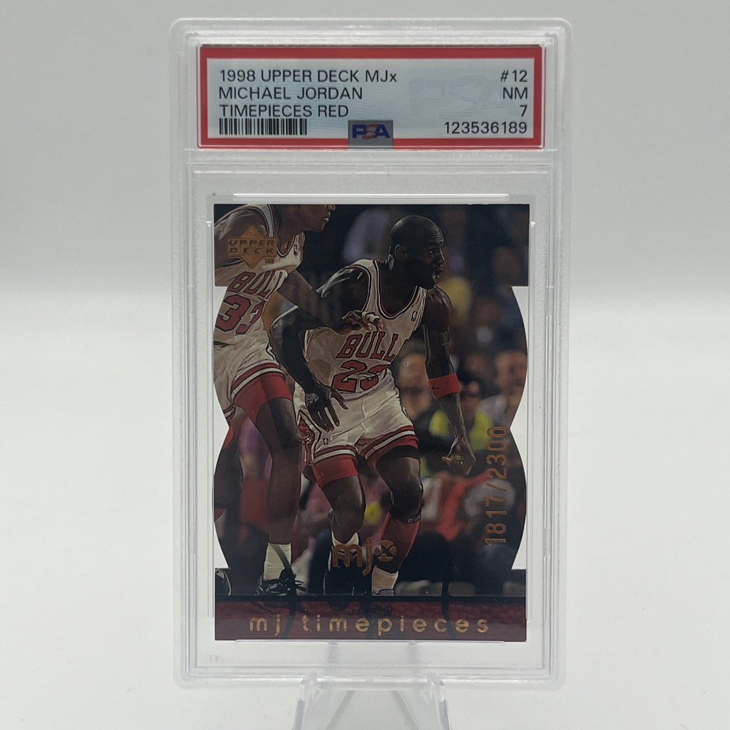 1998 Upper Deck MJx Michael Jordan #12 Timepieces Red #/2300 PSA 7 