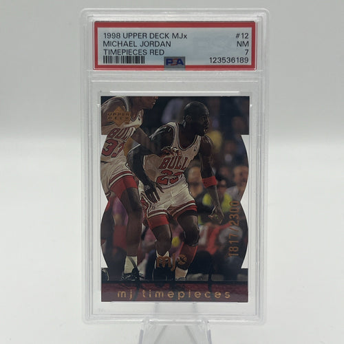 1998 Upper Deck MJx Michael Jordan #12 Timepieces Red #/2300 PSA 7 