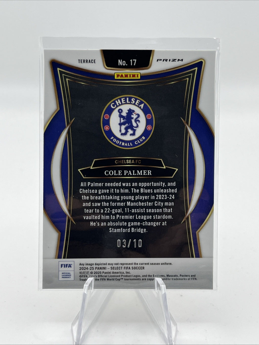 2023/24 Select Cole Palmer Gold Wave /10 #17 Terrace Level