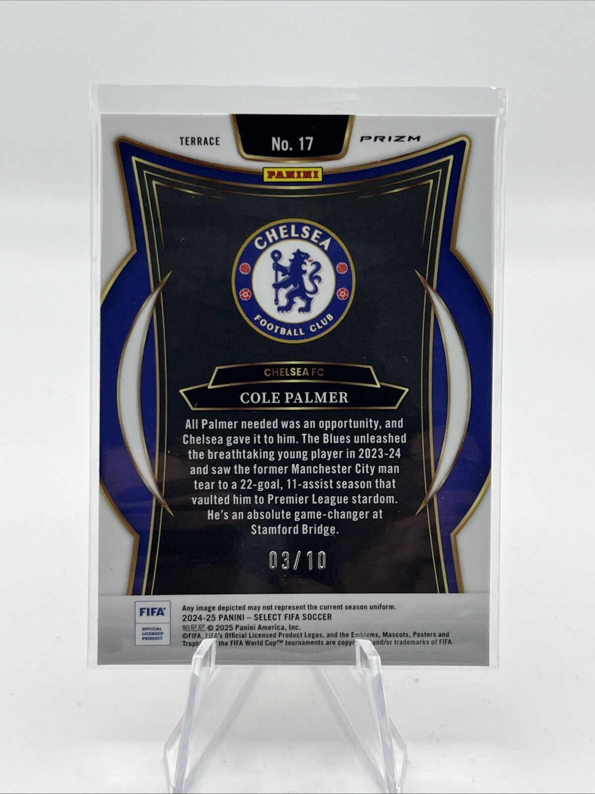 2023/24 Select Cole Palmer Gold Wave /10 #17 Terrace Level