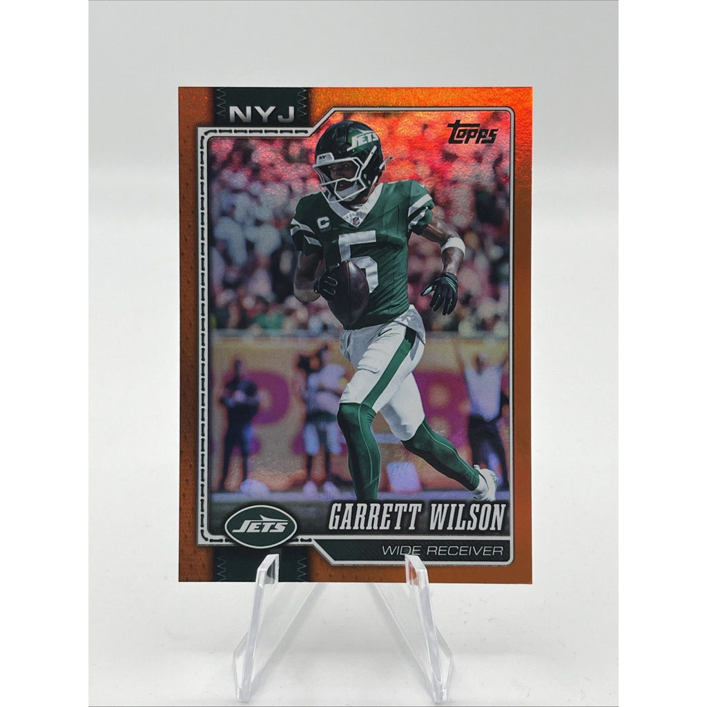 2026 Topps Football Garrett Wilson #159 Orange Rainbow Foil #/25 New York Jets