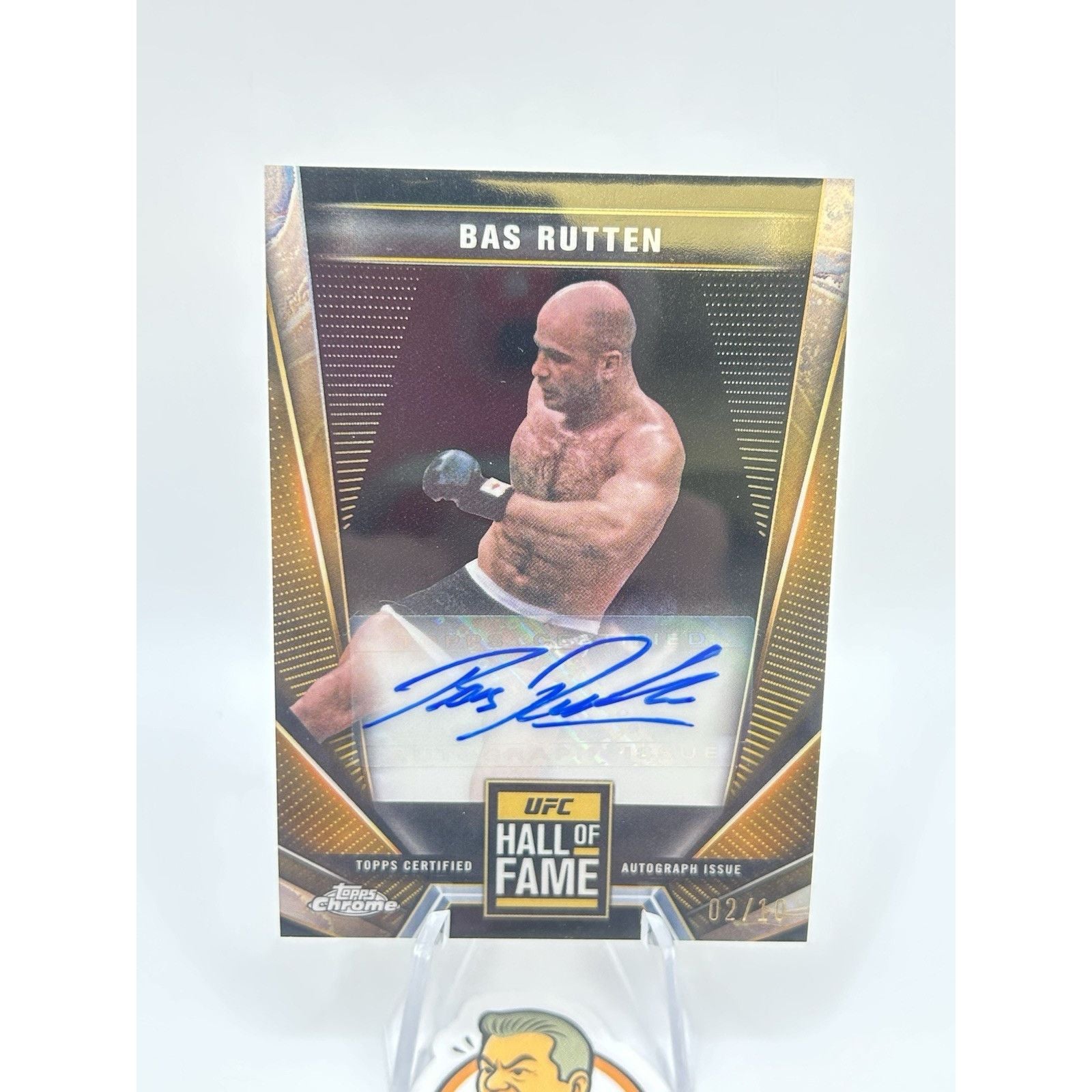 2024 Topps Chrome UFC Bas Rutten #HFA-BRU Hall of Fame AUTO BLACK /10