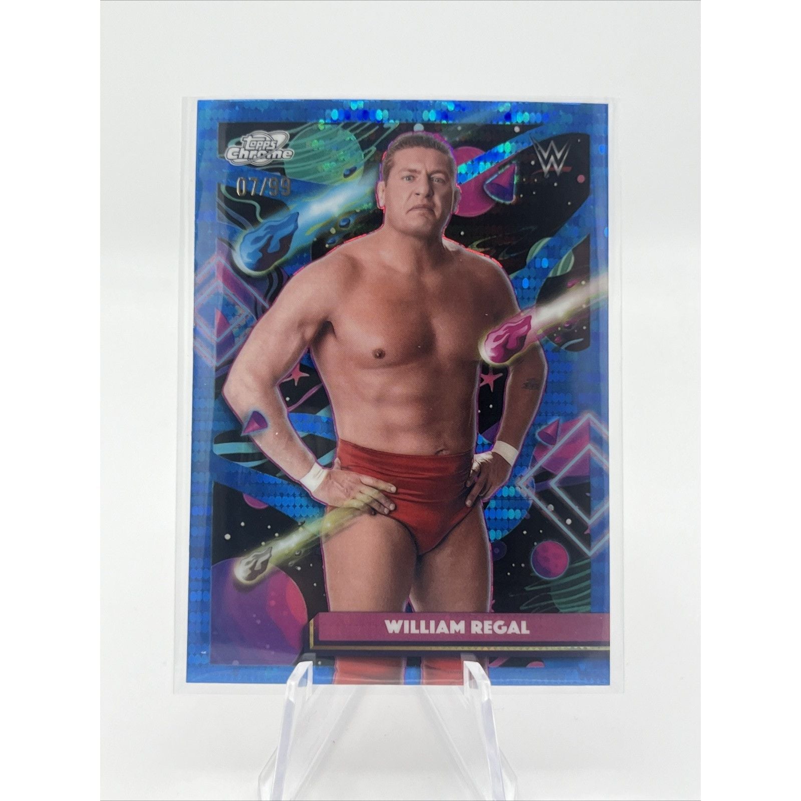 2026 Topps Cosmic Chrome WWE William Regal Blue Moon Refractor #’d/99