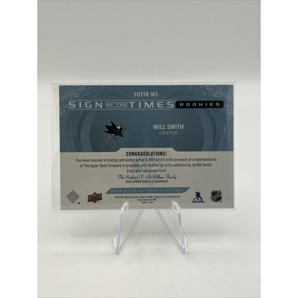 2024-25 Upper Deck SP Authentic ROOKIES AUTO Will Smith Sign of the Times RARE!