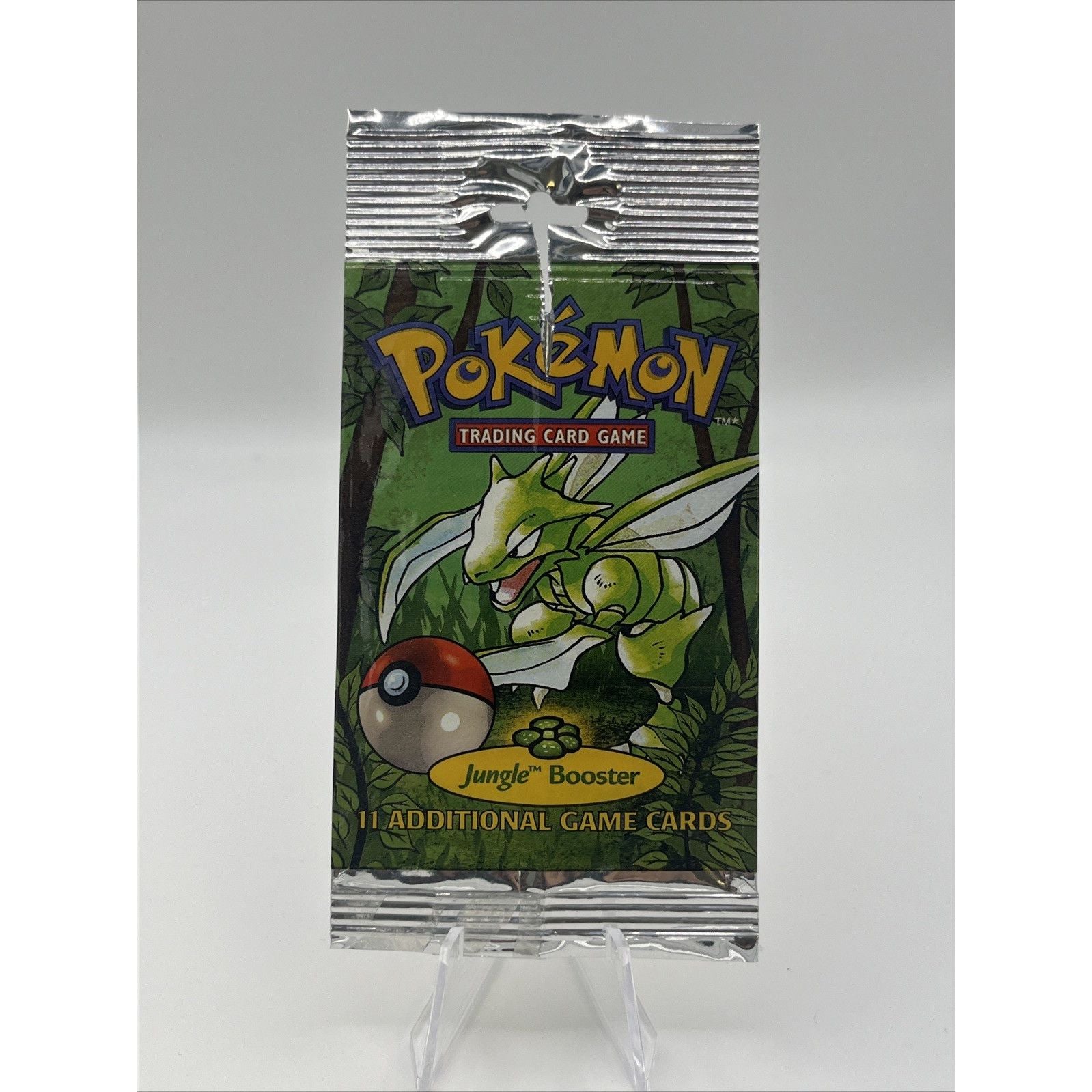 EMPTY Jungle Booster Pack Wrapper Scyther Art WOTC Pokemon TCG