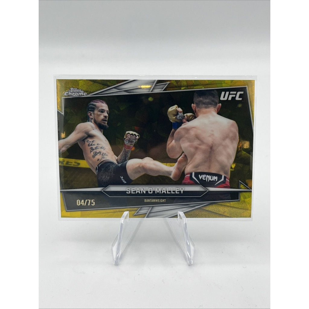 2026 Topps Chrome Sapphire UFC Sean O'Malley Yellow Refractor /75 SUGA SEAN