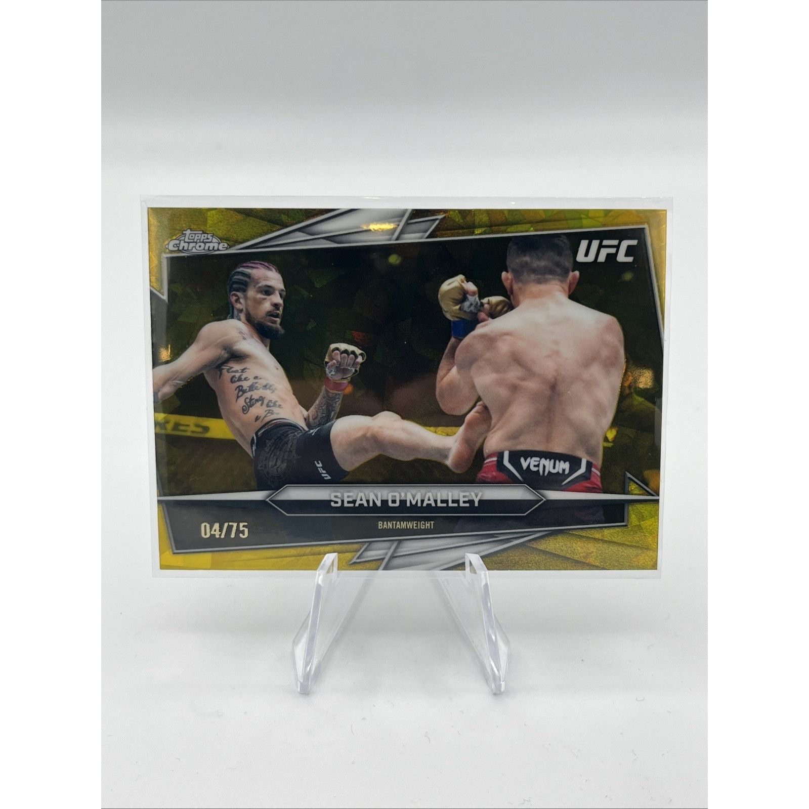 2026 Topps Chrome Sapphire UFC Sean O'Malley Yellow Refractor /75 SUGA SEAN