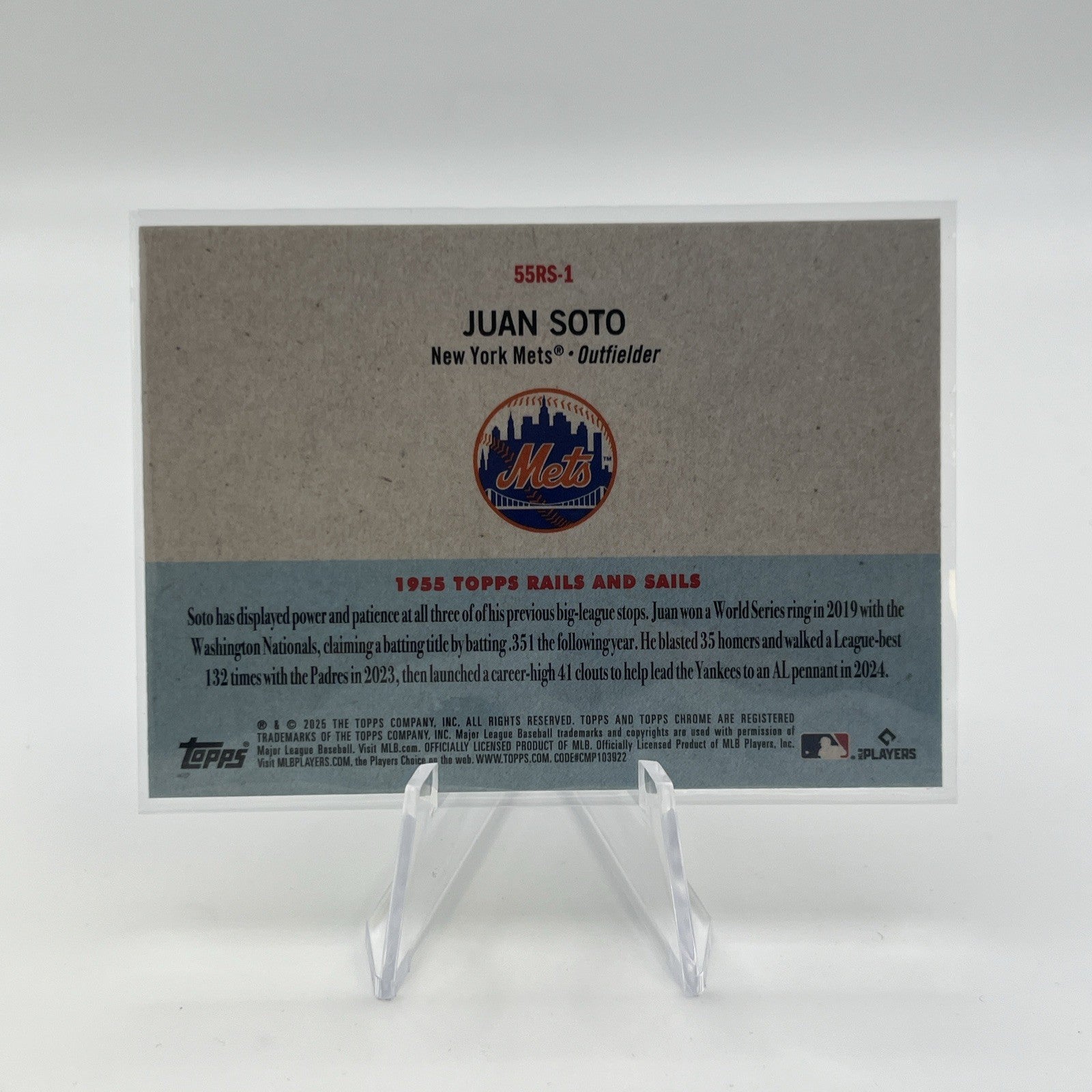 2025 Topps Chrome Platinum Anniversary - Juan Soto Rails and Sails #55RS-1